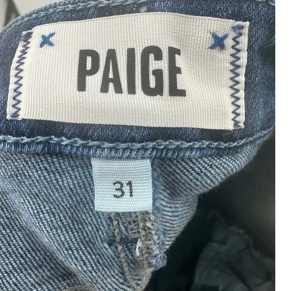Paige Cindy High Rise Straight Leg Jeans‎ Dark Wash Blue Size 31 RN27002 Casual